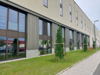 Augustiner Bräu- Barcode- Blechfassade