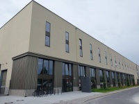 Augustiner Bräu- Barcode- Blechfassade