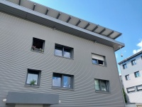 Fassade + Binderverkleidung / Pultdachaufstockung
