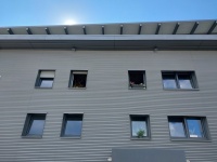 Fassade + Binderverkleidung / Pultdachaufstockung