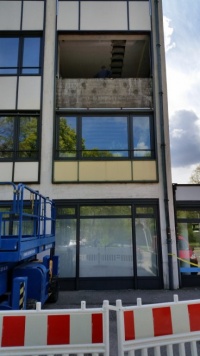 Oberföhringer Strasse - Fassadenrückbau - Einbringöffnung