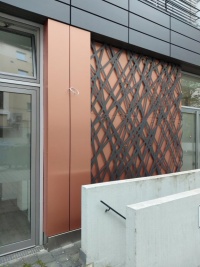 Stabfassade DB 703 + Alucobond Kupfer